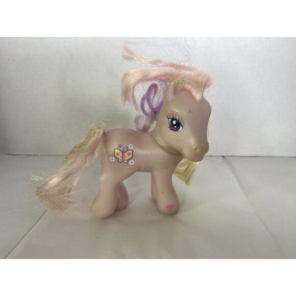 MLP My Little Pony G3 Fluttershy 2005 Butterfly Cutie Mark Figure Toy Brushable - Picture 1 of 9